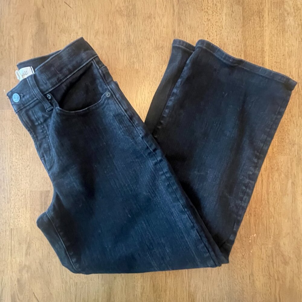 Madewell Perfect Vintage Wide Leg Jean, Black, Size 26P (26' Waist, Petite)